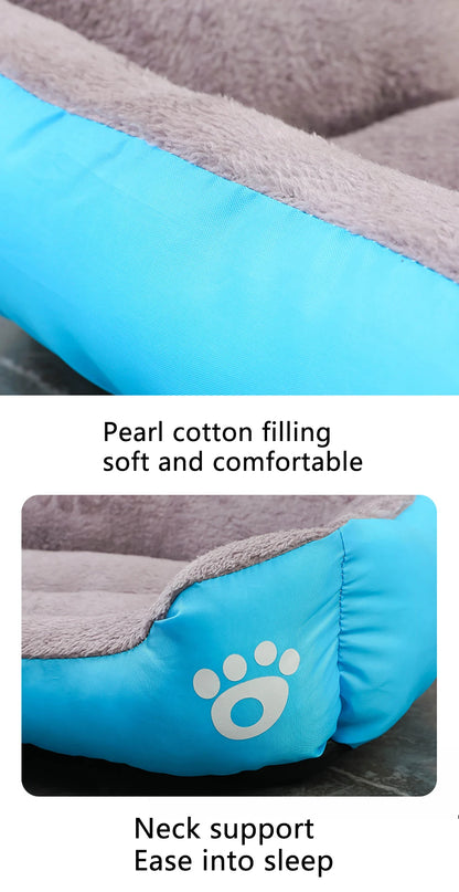 Soft Square Dog Bed & Pet Sofa | Washable Winter Warm Cushion