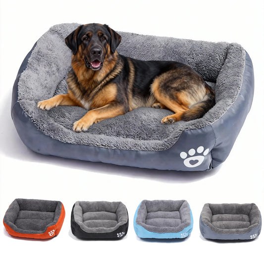 Soft Square Dog Bed & Pet Sofa | Washable Winter Warm Cushion