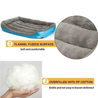 Soft Square Dog Bed & Pet Sofa | Washable Winter Warm Cushion